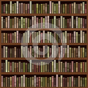 Bookshelf generated hires texture photo