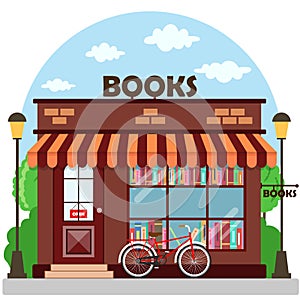 Bookshop bookstore building facade photo