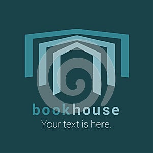 Bookstore, bookshop, library vector emblem, sign, symbol, logo