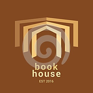 Bookstore, bookshop, library vector sign, icon, symbol, emblem, logo