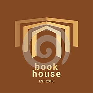 Bookstore, bookshop, library vector sign, icon, symbol, emblem, logo photo