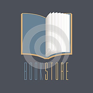 Bookstore, bookshop vector sign, icon, symbol, emblem, logo