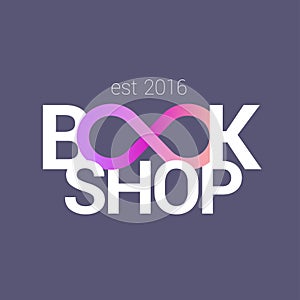 Bookstore, bookshop vector sign, icon, symbol, emblem, logo