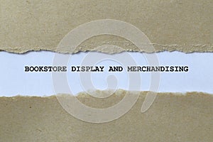 bookstore display and merchandising on white paper