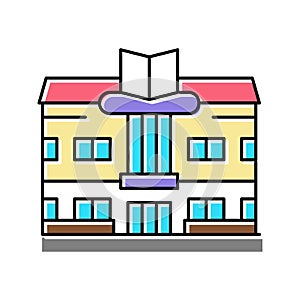 bookstore shop color icon vector illustration