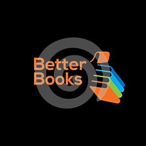 Bookstore vector logo.Library logo.Books logo