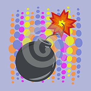 Boom bomb icon vector illustration design isolated