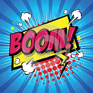 Boom! Comic Speech Bubble, Cartoon