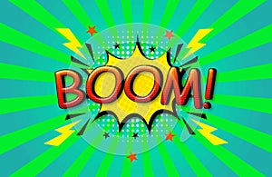 BOOM Comic Speech 3d Text Style Effect