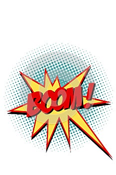 Boom comic text symbol sign