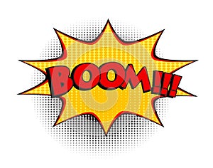 Boom comic word. Pop art retro style vector illustration, eps 10