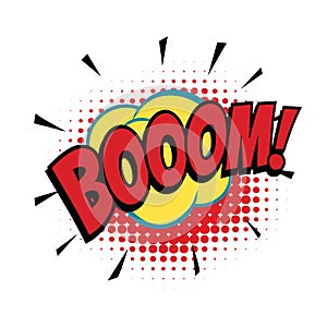 Boom comic word photo