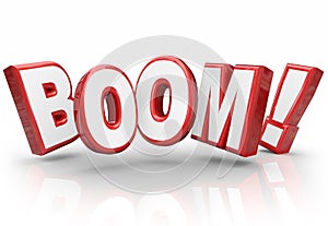 Boom 3d Word Explosive Growth Increase Sales Economy Improvement photo
