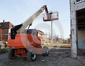 Boom Lift Construction Site