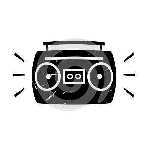 Boombox ghetto blaster grunge icon