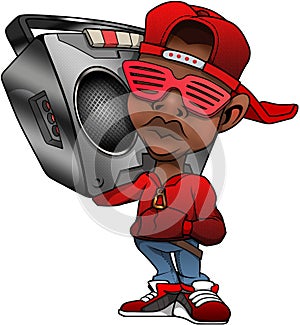 Boombox guy Cute Cartoon