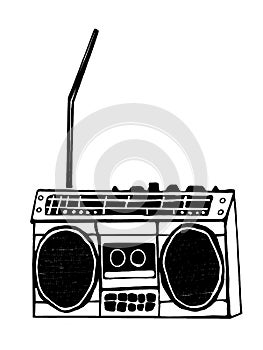 Boombox illustration