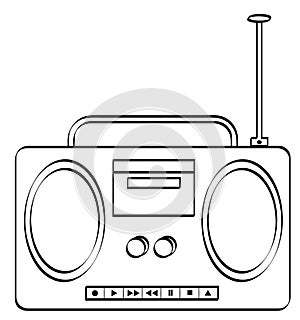 Boombox outline