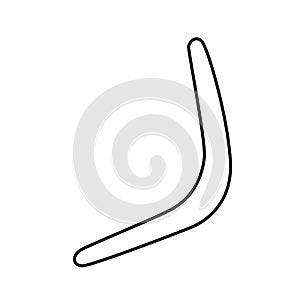 Boomerang black color icon .