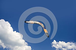 Boomerang in flight photo