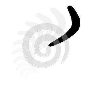 Boomerang Isolated As Spinning Silhouette photo