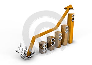 Booming dollar graph