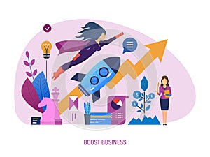 Boost business. Business development support system, incentives for achieving goals.