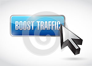 boost traffic button illustration design