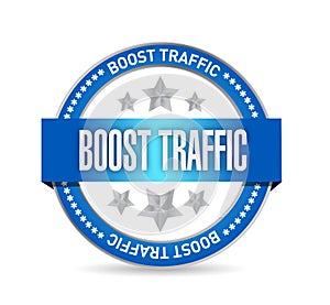 boost traffic seal illustration design