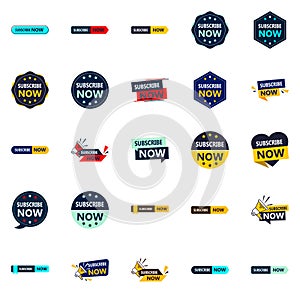 Boost Your Brand with Subscribe Now 25 Eye-catching Vector Banners