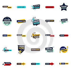 Boost Your Brand with Subscribe Now 25 Eye-catching Vector Banners