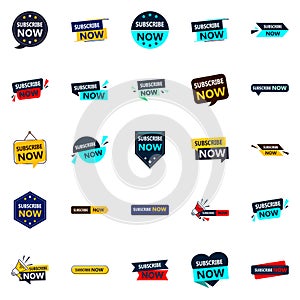 Boost Your Brand with Subscribe Now 25 Eye-catching Vector Banners