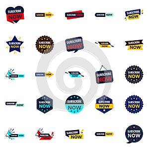 Boost Your Brand with Subscribe Now 25 Eye-catching Vector Banners