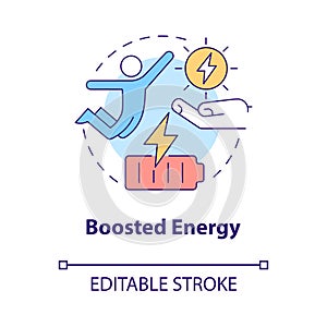 Boosted energy concept icon photo