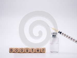 Booster shot syringe and vial