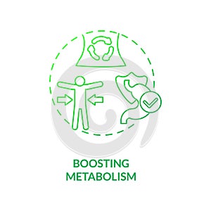 Boosting metabolism concept icon