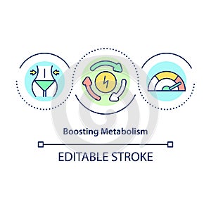 Boosting metabolism concept icon