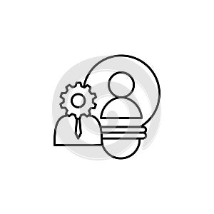 Boosting skill icon. Element of business motivation line icon