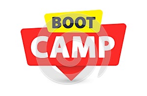 Boot Camp - Banner, Speech Bubble, Label, Sticker, Ribbon Template. Vector Stock Illustration