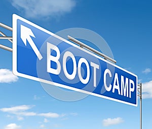 Boot camp concept.