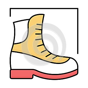 Boot fill inside vector icon which can easily modify or edit