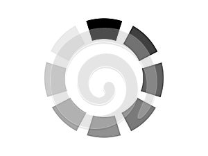 Boot icon consisting of eight small trapezoids