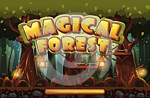 Boot screen to the computer game magic forest