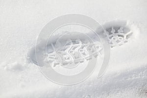 Boot trace on a snow