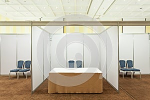 Booth with lighting