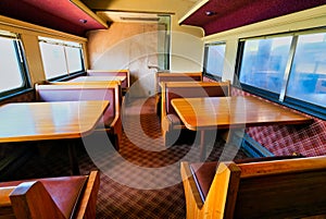 Booths in Dining Car