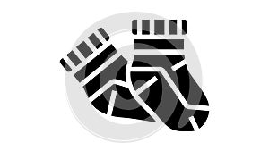 bootie socks baby cloth glyph icon animation