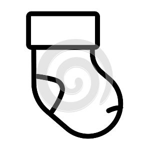 bootie socks baby cloth line icon vector illustration