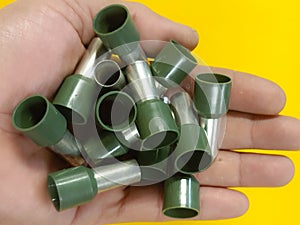 Bootlace cable ferrule 10 mm dark green