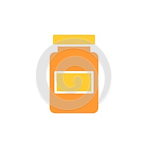 Bootle of drugs isolated icon. vector illustration eps 10. Bootle of medicines solid flat icon.